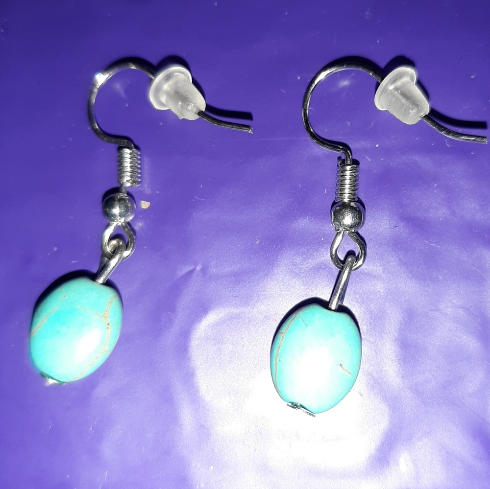 Genuine turquoise earrings